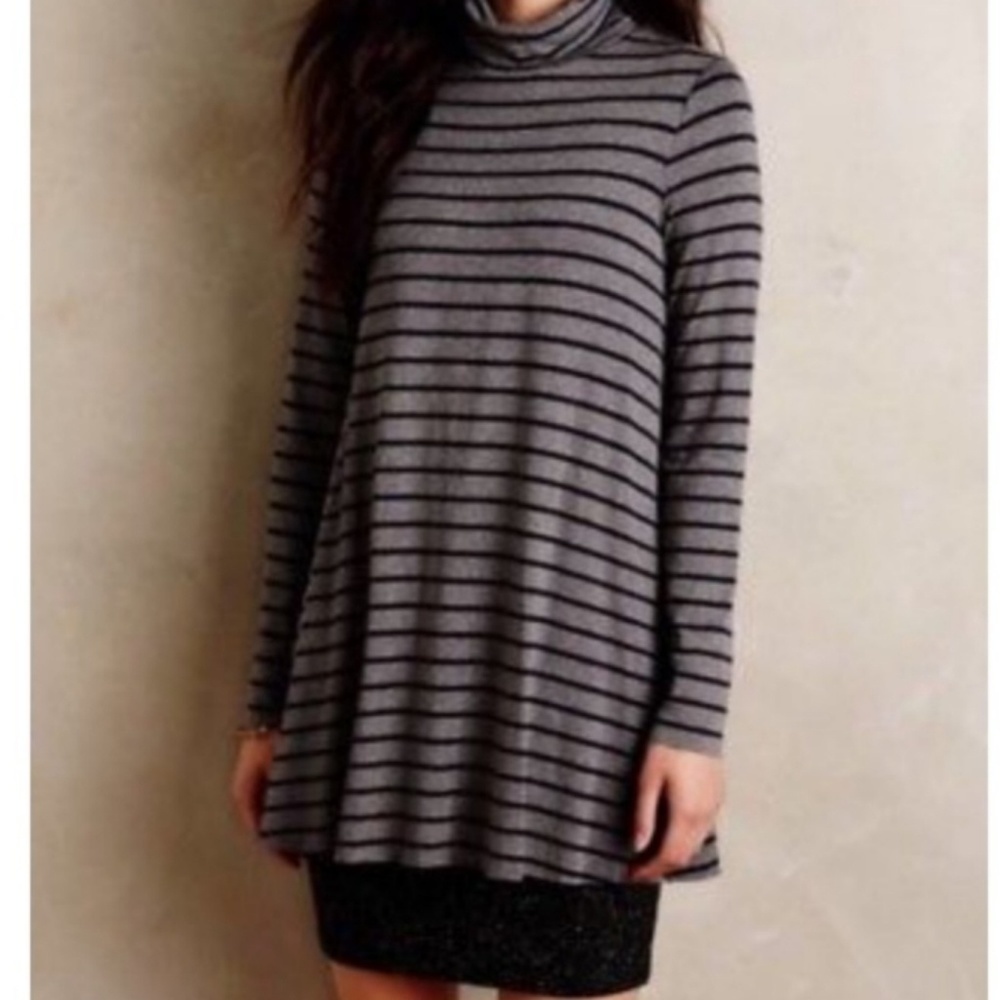 Bailey 44 Layered Striped‎ Turtleneck Dress